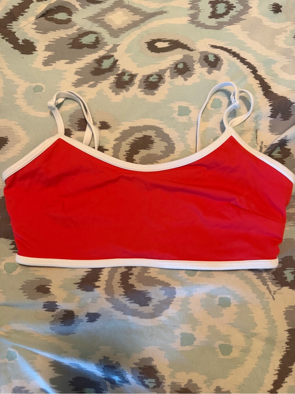 JoyLab Red Bralette with White Trim